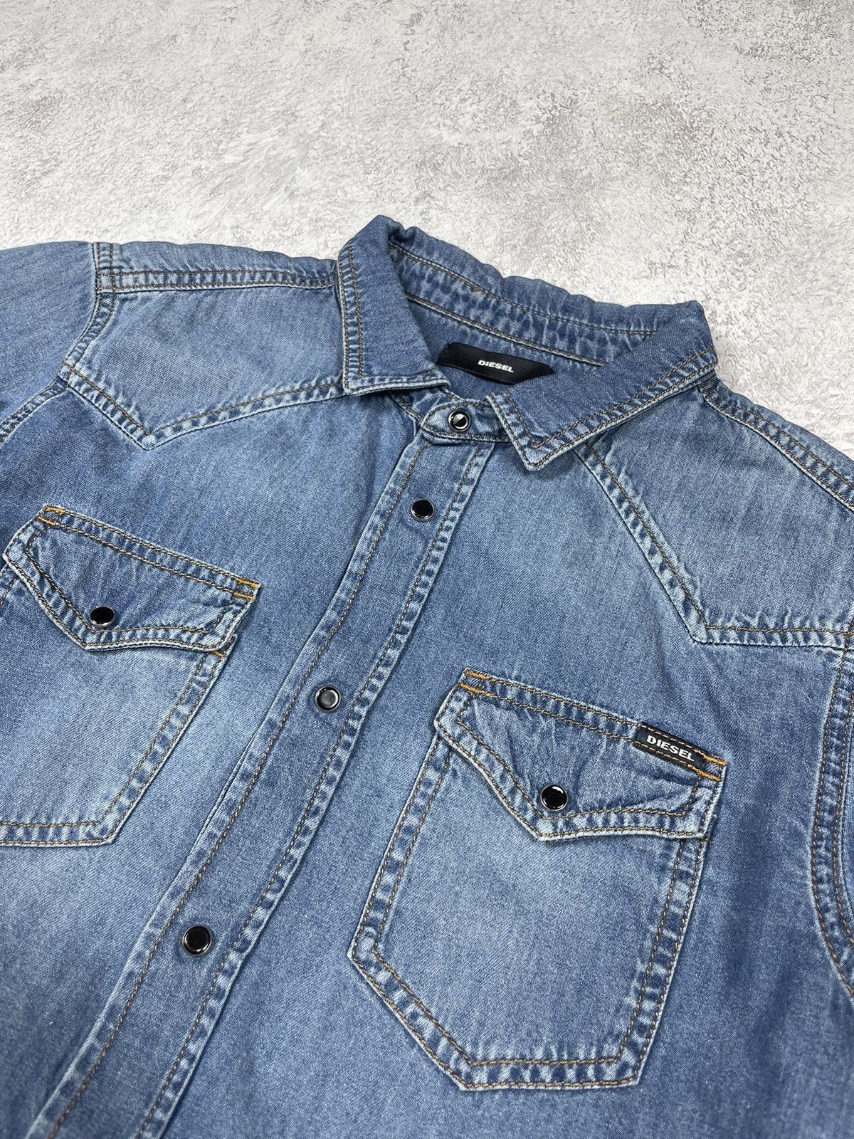 Diesel Diesel Denim Shirt Size L Size US L / EU 52-54 / 3 - 2 Thumbnail