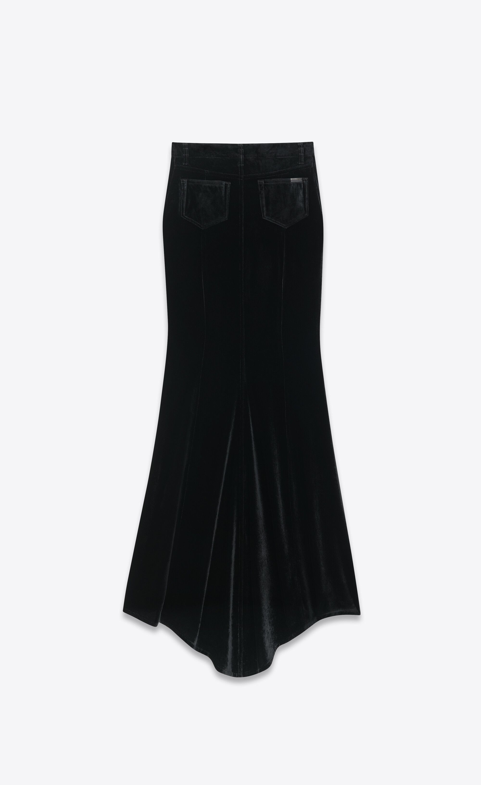 Saint Laurent Paris o1tp1o0125 Runway Velvet Long Skirt in Black Size 27" / US 4 / IT 40 - 2 Thumbnail