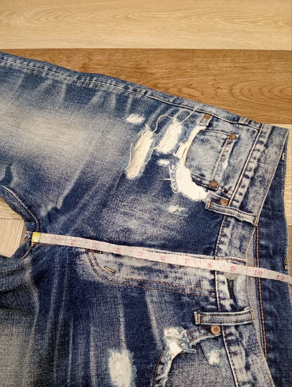 Japanese Brand RNA THE ALTERNATIVE SYNDROME BLUE DISTRESSED DENIM PANTS Size US 31 - 13 Thumbnail