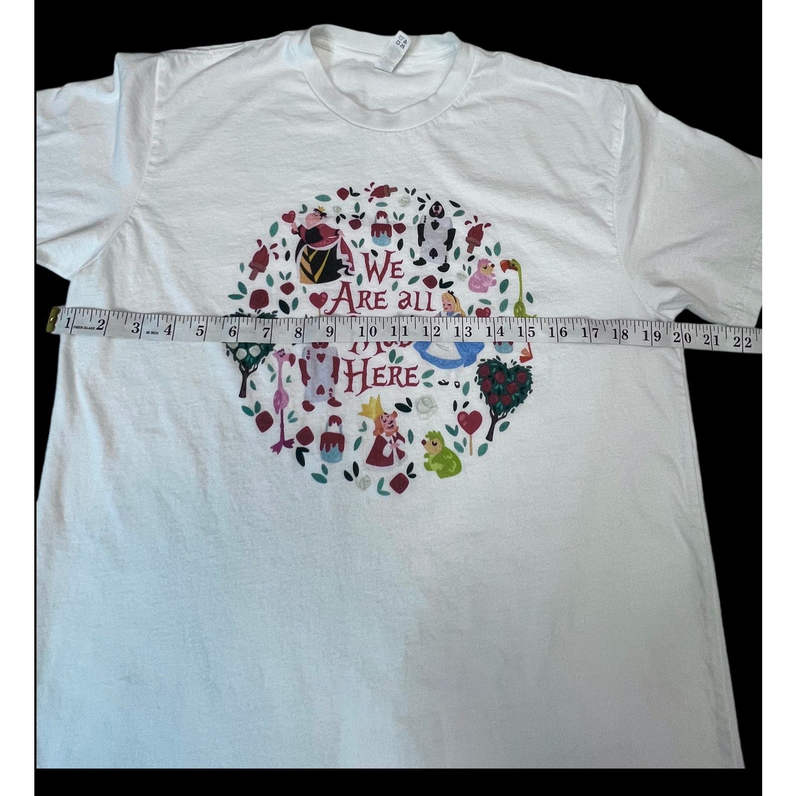 Next Level Apparel Disney Alice in Wonderland “We Are All Mad Here” T-Shirt Size M / US 6-8 / IT 42-44 - 8 Thumbnail