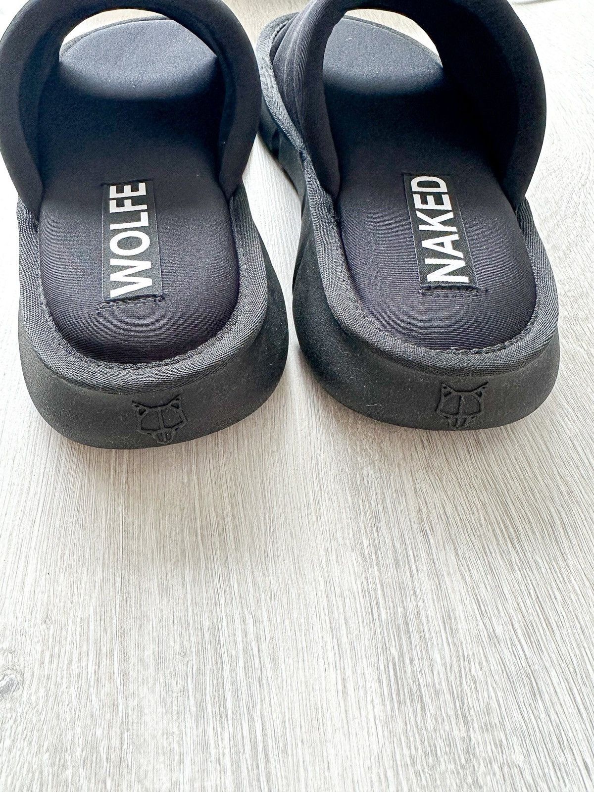 NAKED WOLFE NAKED WOLFE Black Wolf Embossed Nylon Open Toe Sandals Slide Size US 9 / EU 42 - 3 Thumbnail