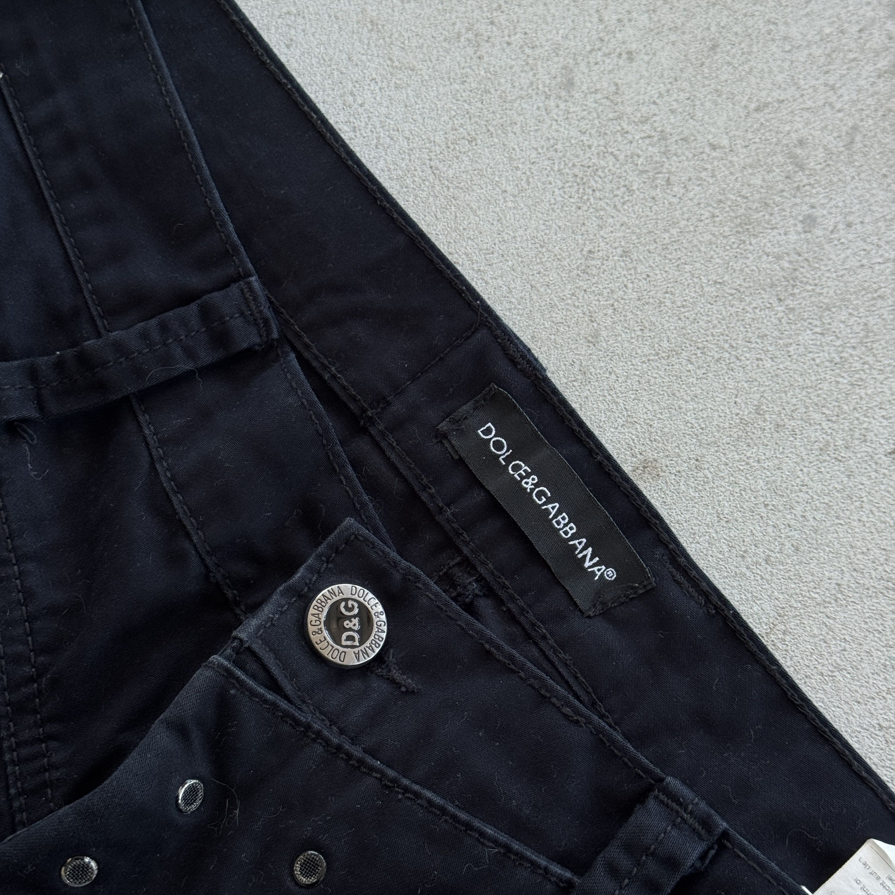Dolce & Gabbana Dolce & Gabbana Vintage Black Cargo Denim Pants Size 31 Size US 31 - 6 Thumbnail