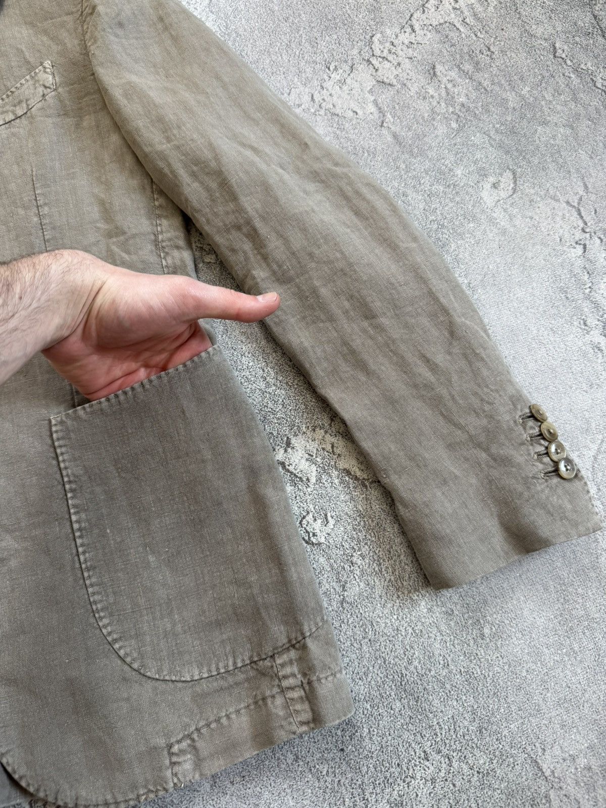 L.B.M. 1911 L.B.M. 1911 tailored linen blazer casual jacket Size 46R - 9 Thumbnail
