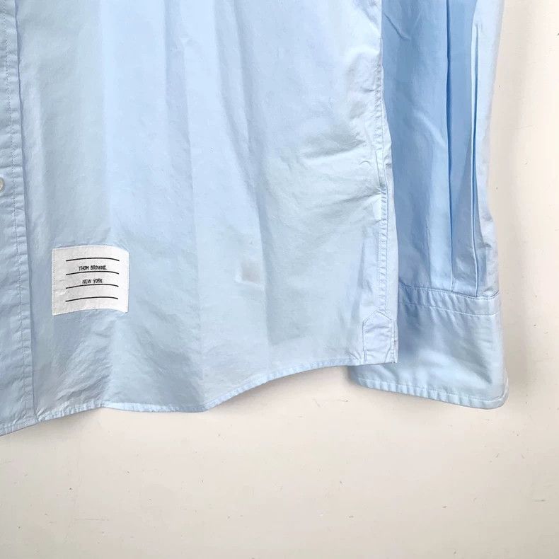 Thom Browne Thom Browne Haze blue cotton double-sleeved long-sleeved sh Size US L / EU 52-54 / 3 - 5 Thumbnail
