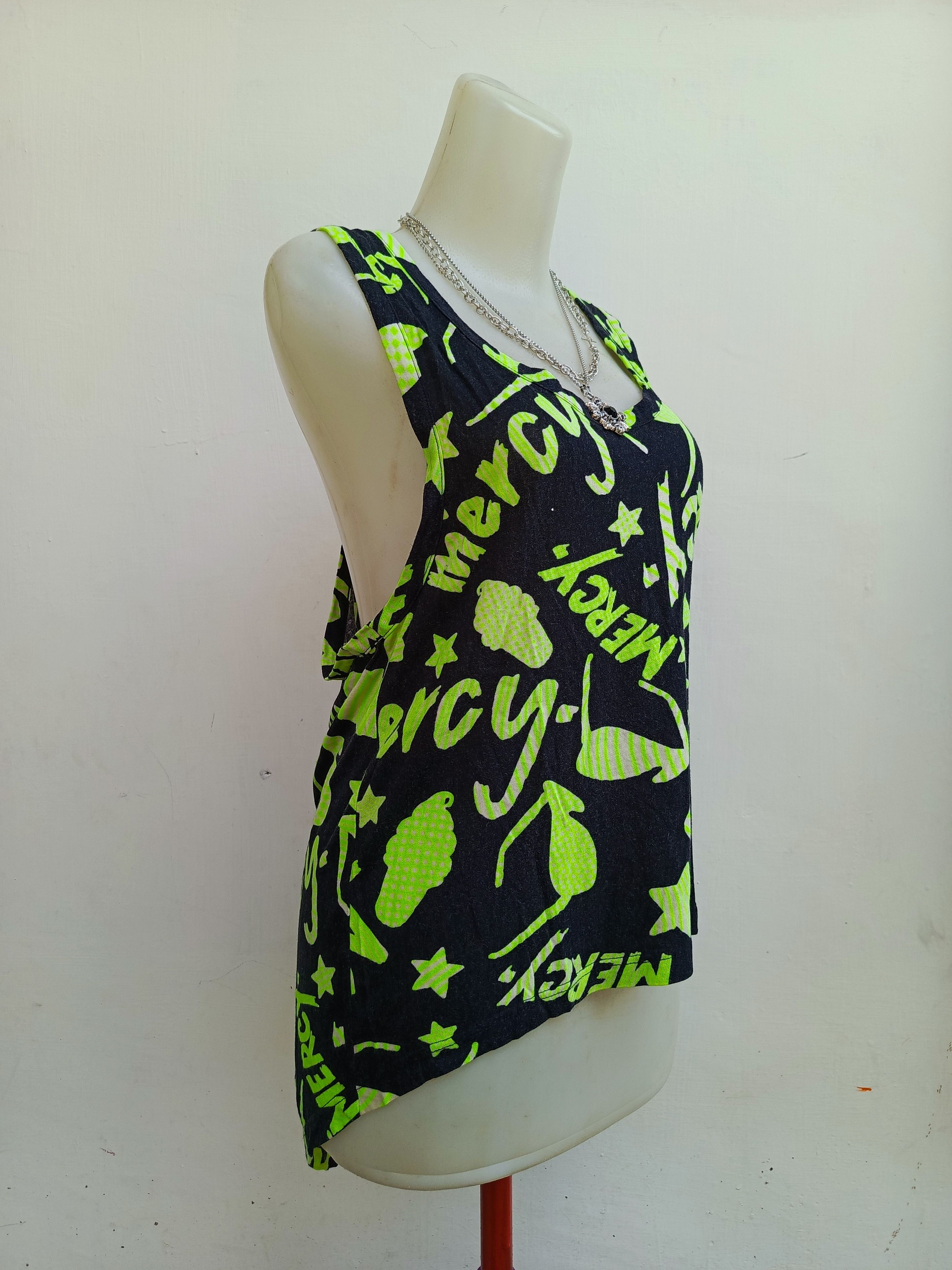 Japanese Brand Mercy Neon Graphic Tank — Y2K — NVMBER17 Size L / US 10 / IT 46 - 3 Thumbnail