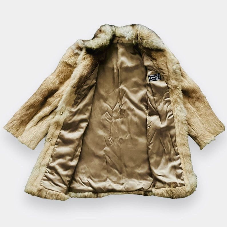 Japanese Brand × Vintage Iconic Vintage 80s Fox Fur Coat oversized Y2K Size M / US 6-8 / IT 42-44 - 6 Thumbnail