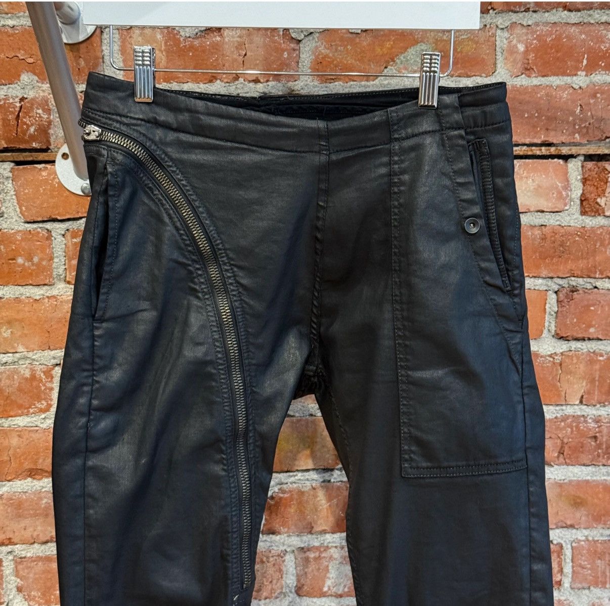 Rick Owens Rick Owens 2015 Black Scrub Waxed Aircuts Size US 34 / EU 50 - 3 Thumbnail