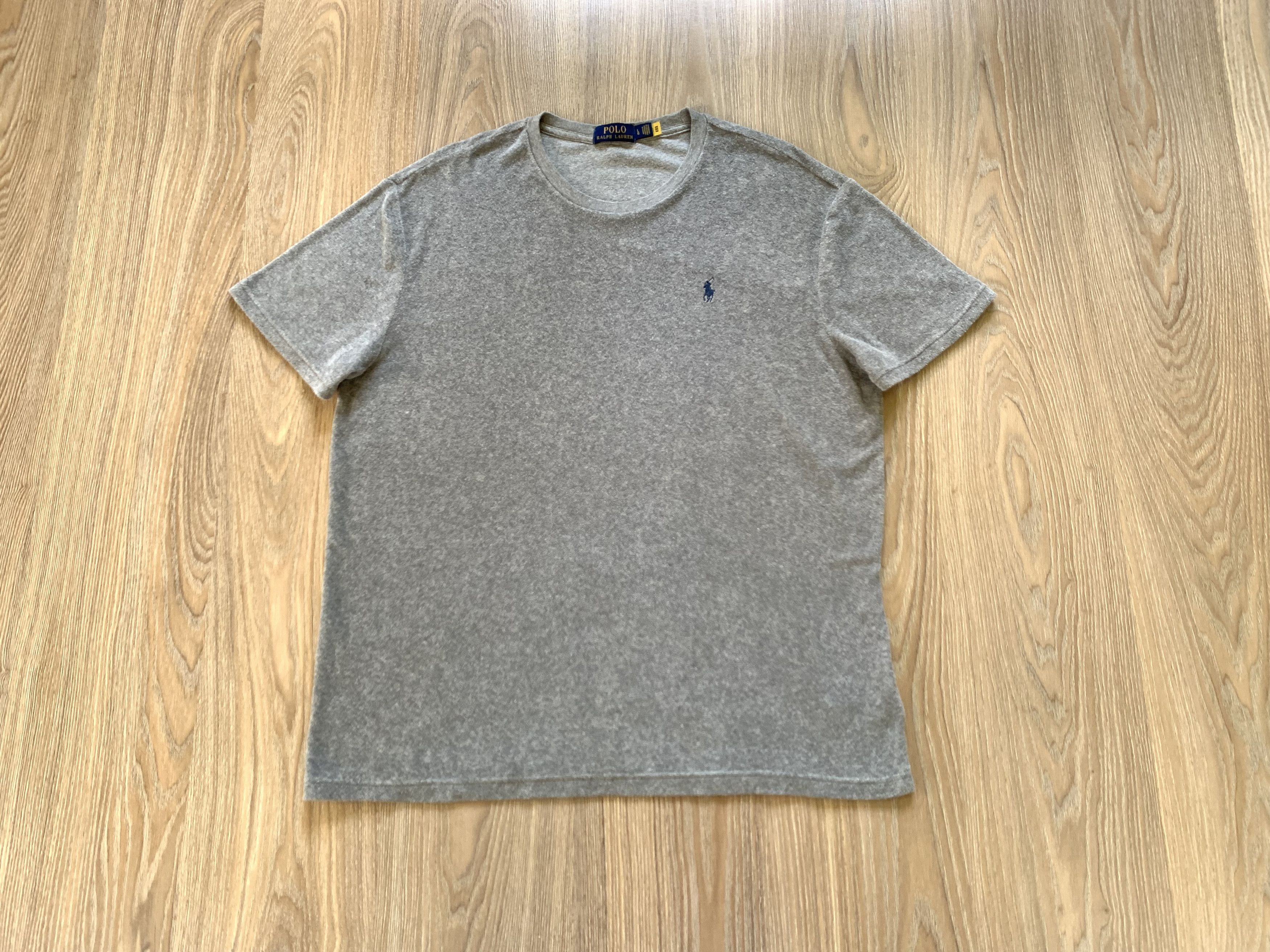 Polo Ralph Lauren Polo Ralph Lauren Velours Cotton Grey T-Shirt Size US L / EU 52-54 / 3 - 11 Thumbnail