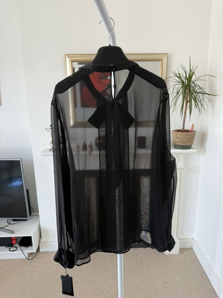 Saint Laurent Paris FW23' Saint Laurent Silk Blouse in Muslin Crepe Size US L / EU 52-54 / 3 - 3 Thumbnail
