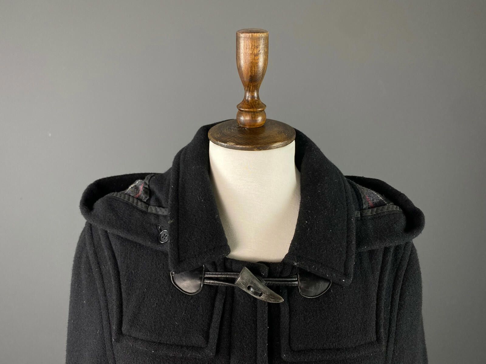 Barbour Barbor Black Wool Full Zip Toggle Buttons Coat Jacket Size 6 Size M / US 6-8 / IT 42-44 - 2 Thumbnail