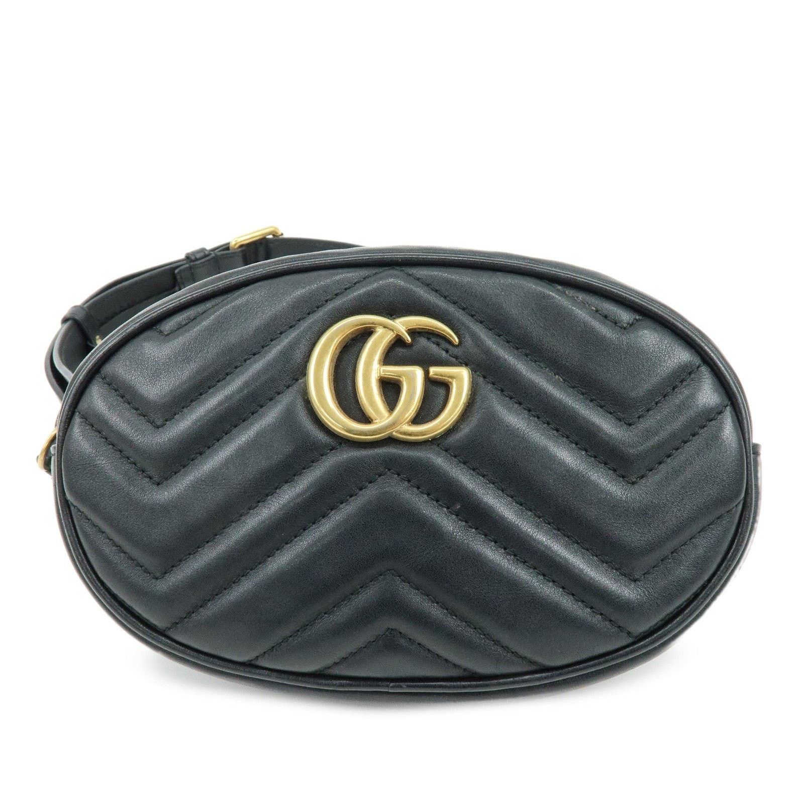 Gucci Gucci GG Marmont Matelasse Leather Belt Bag Black Size ONE SIZE - 1 Thumbnail