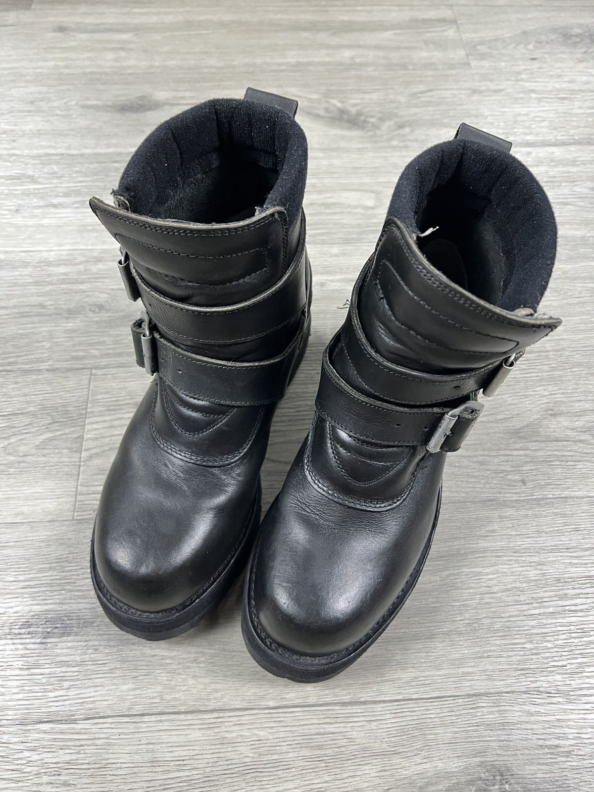 Sendra Sendra Boots Leather Biker Boots with Metal Harness Sz 41 Size US 7.5 / EU 40-41 - 5 Thumbnail