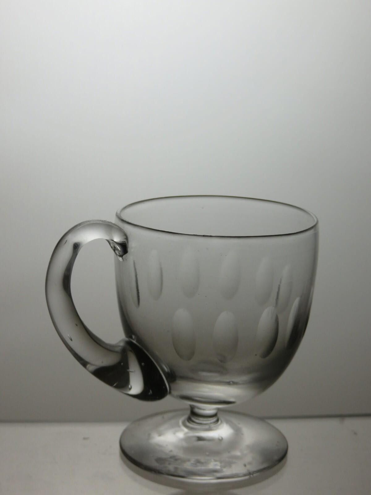 The Unbranded Brand Cut Crystal Glass Set of 6 Tea Cups with Handle 3" Size ONE SIZE - 3 Thumbnail