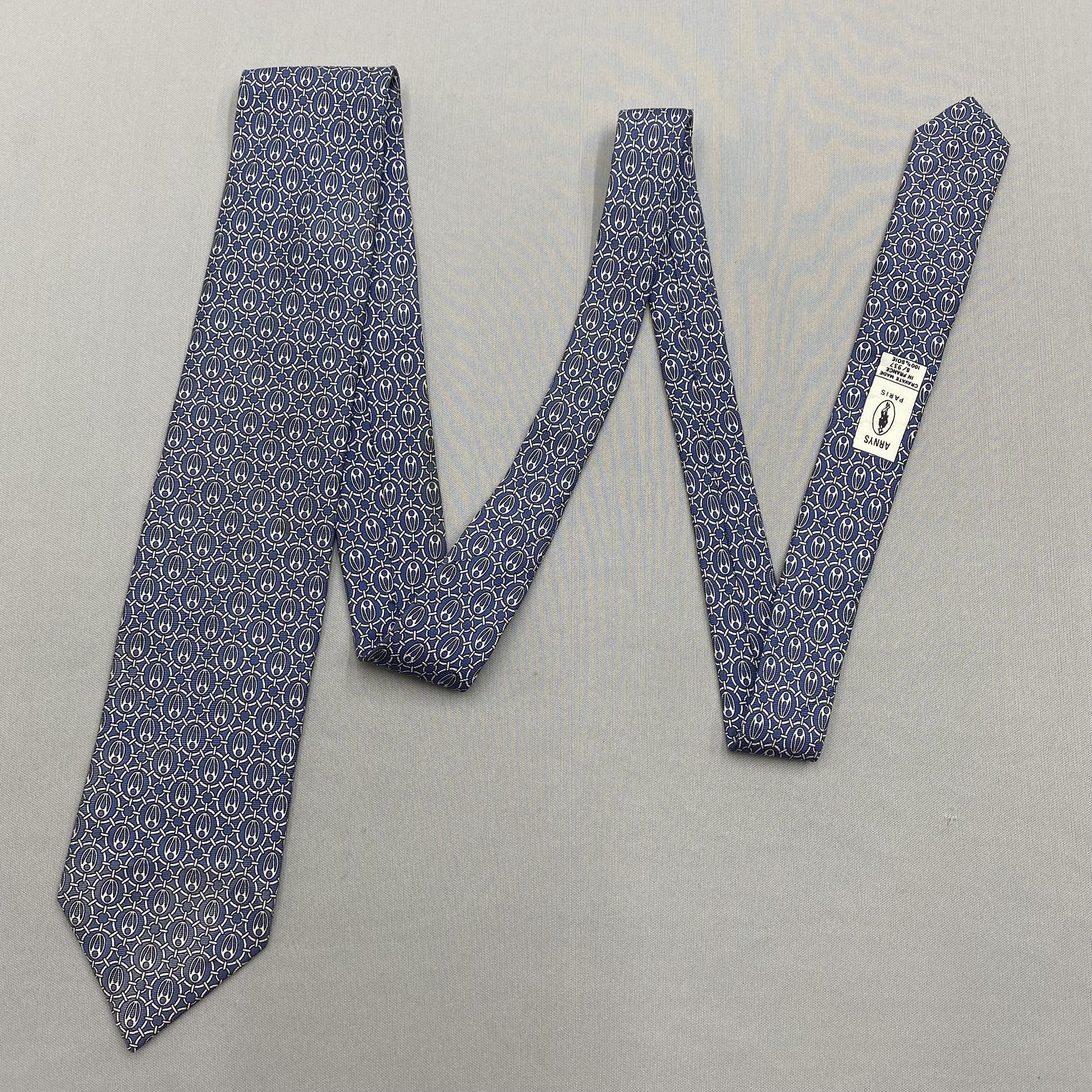 Japanese Brand Vintage Arnys SILK Necktie Cravate Pure Silk Neck Tie Size ONE SIZE - 5 Thumbnail