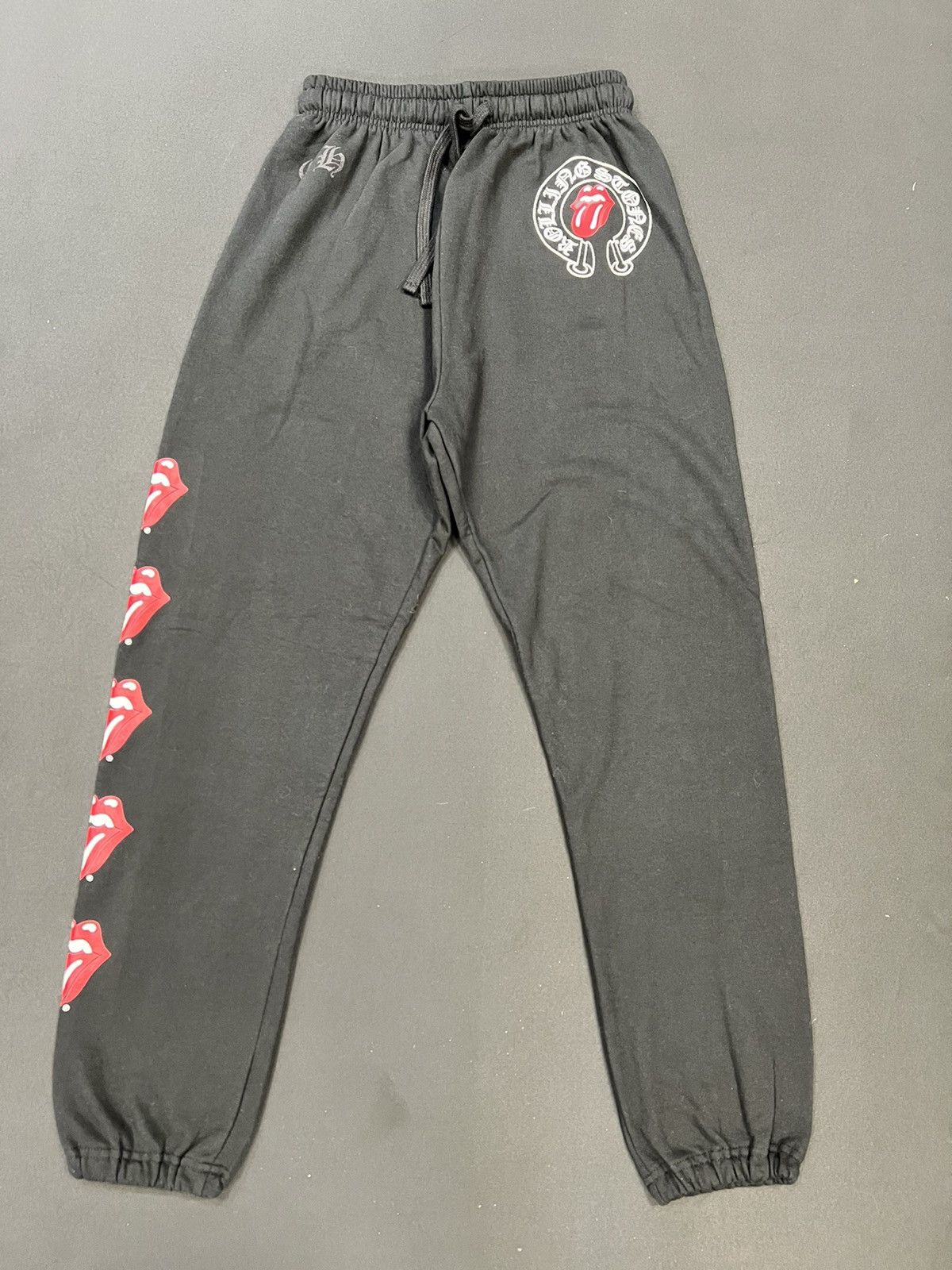 Pre-owned Chrome Hearts Rolling Stones Black Sweatpants