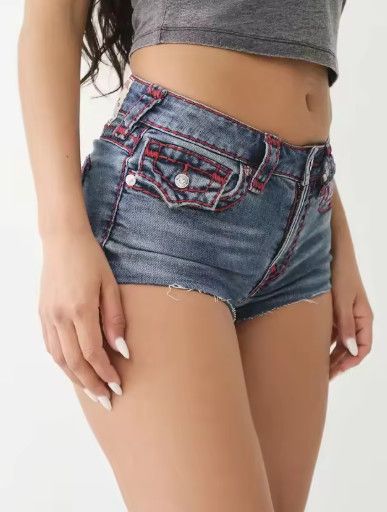 Japanese Brand High waist blue denim shorts, Size 24" / US 00 / IT 34 - 1 Thumbnail