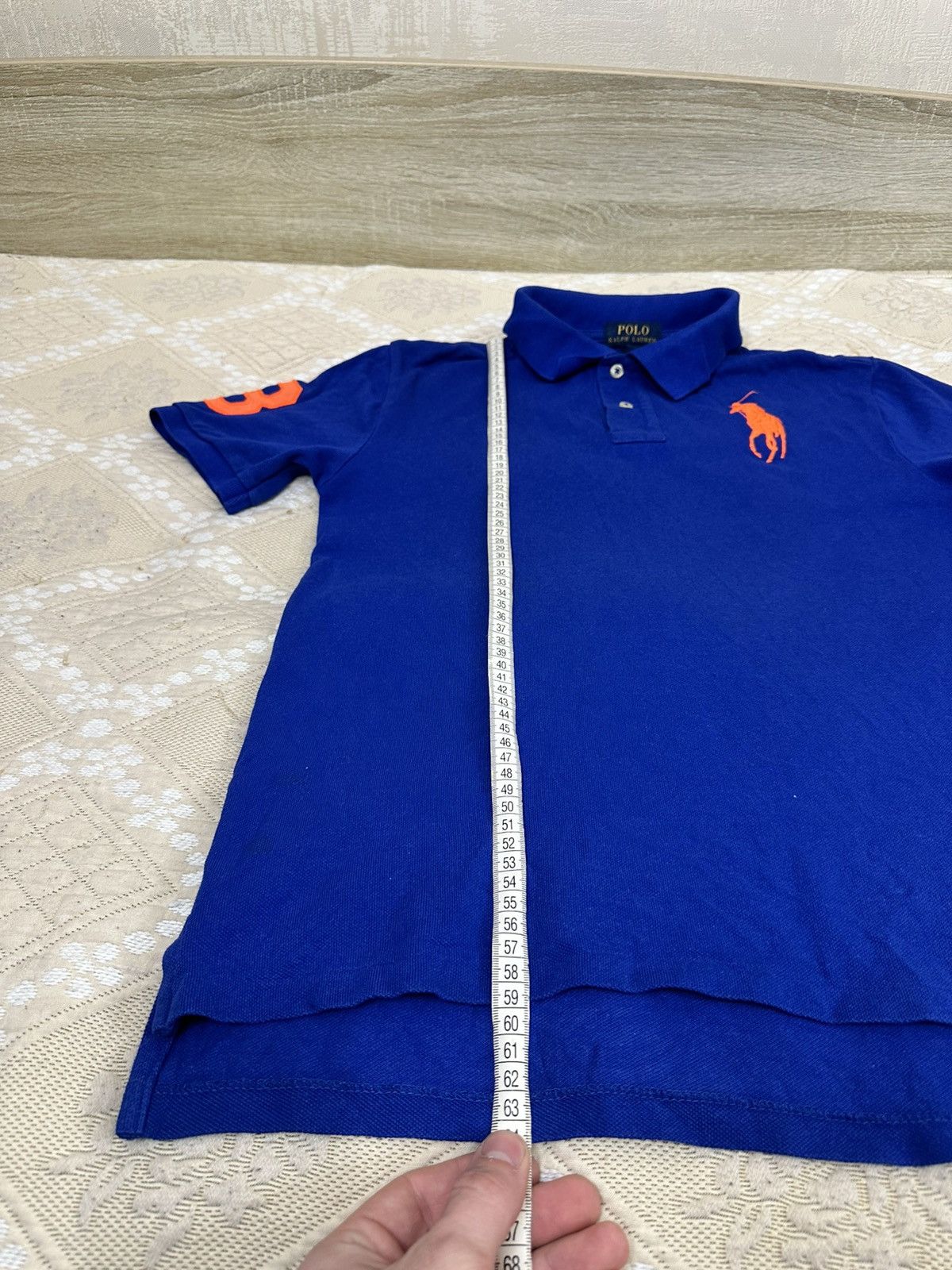Ralph Lauren 🔥 Y2K Ralph Lauren Blue Big Logo Polo T Shirt Chief Keef Size US XS / EU 42 / 0 - 8 Thumbnail