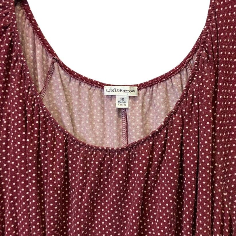 Croft & Barrow Croft & Barrow 3X Long Bell Sleeve Stretchy Flowy Top Size 3XL / US 20-22 - 2 Thumbnail
