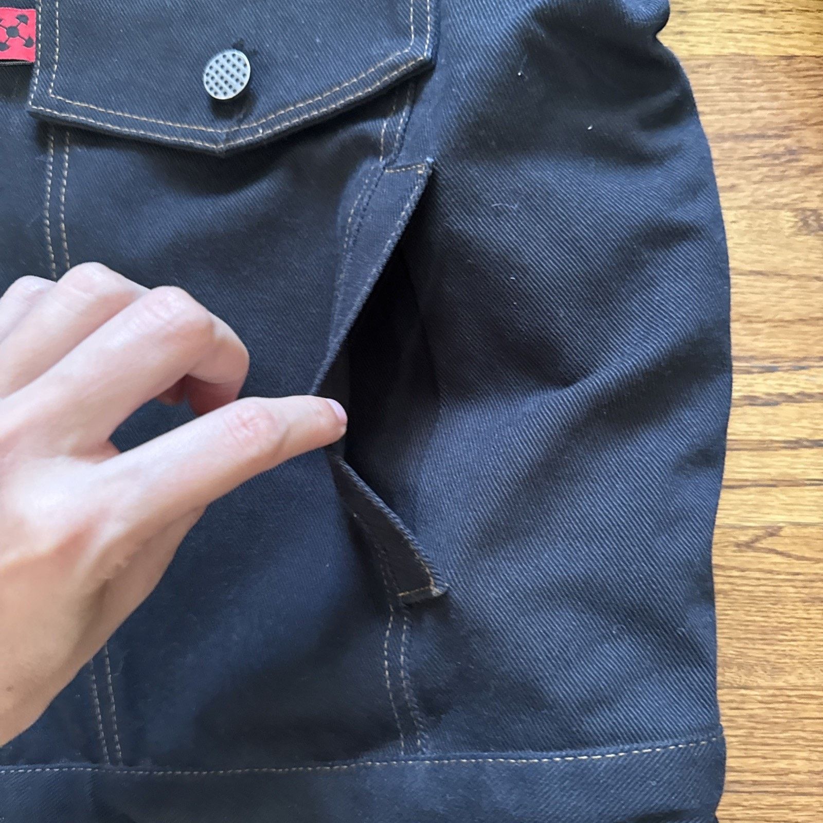 Other Kwame adusei KARD DENIM JACKET - ONE SIZE / BLACK Size US L / EU 52-54 / 3 - 4 Thumbnail