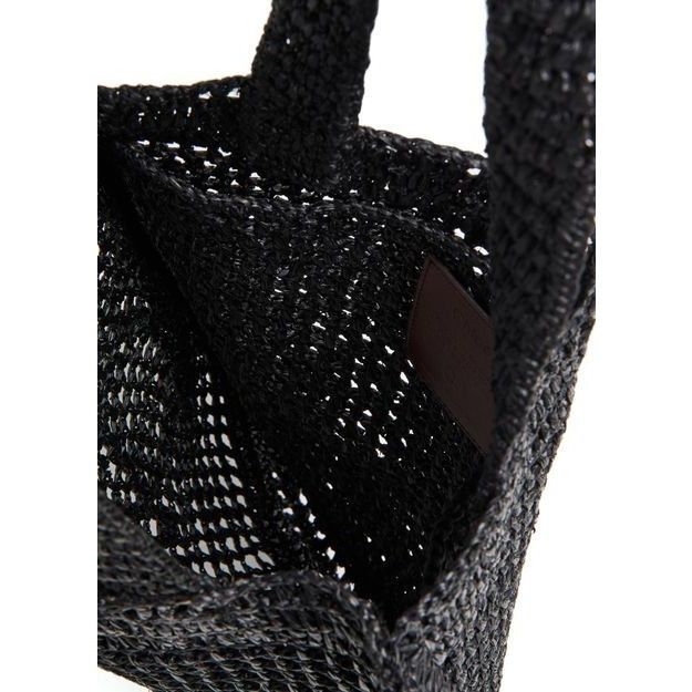 Chloe Chloe Summer Banana Black Raffia Crochet Tote Bag New & Auth Size ONE SIZE - 4 Thumbnail