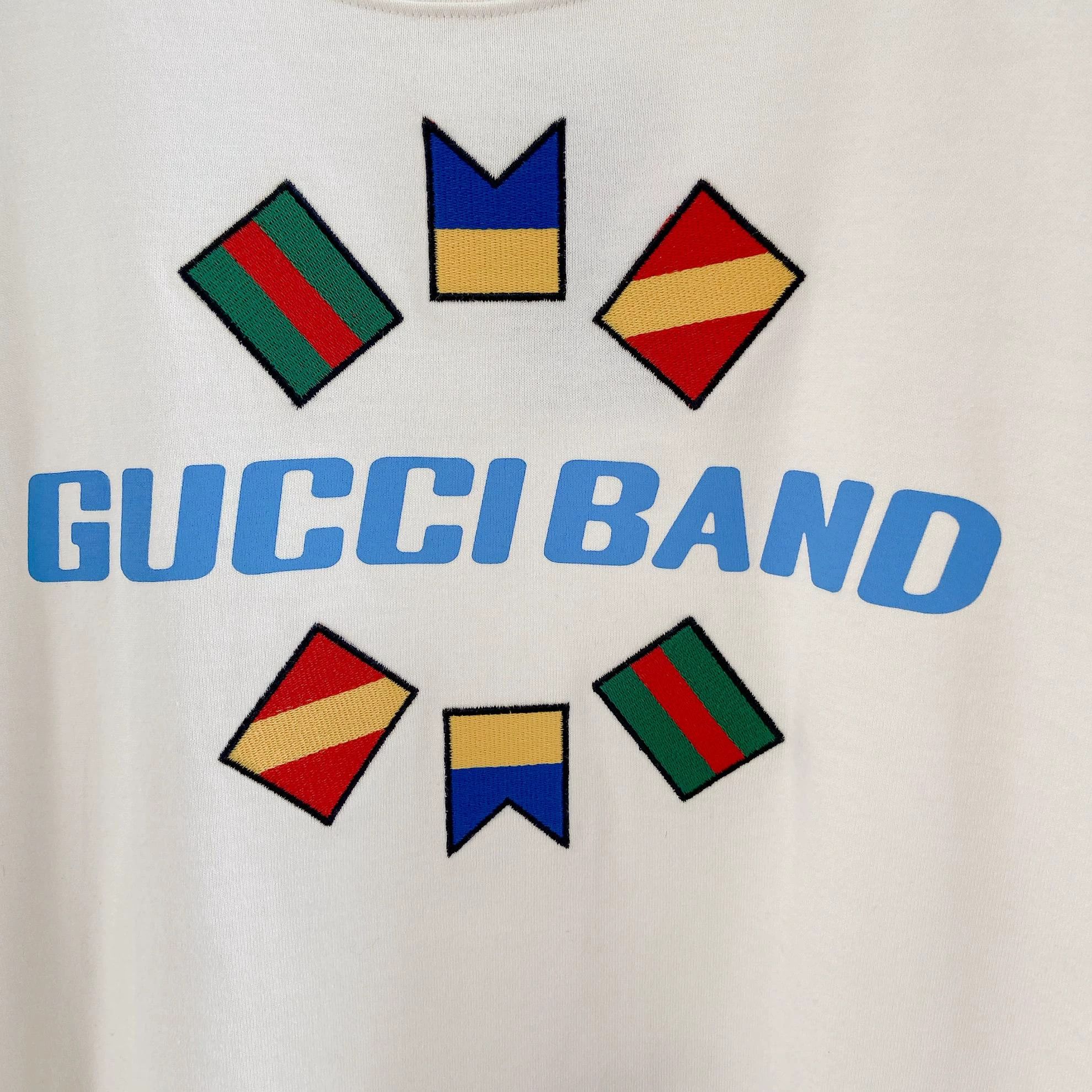 Gucci Gucci Beige Embroidered T-shirt S Size US S / EU 44-46 / 1 - 5 Thumbnail