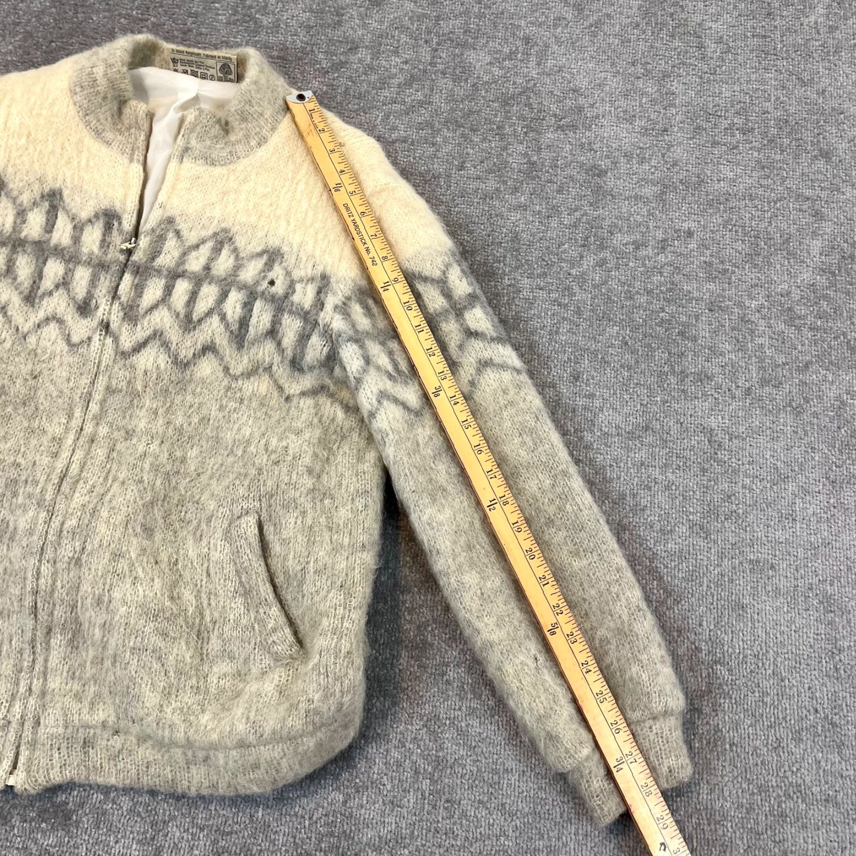 Vintage SAMBAND Iceland Sweater Womens L/XL Ivory Pure New Wool Full Zip Isle Nordic Vintage Size L / US 10 / IT 46 - 6 Thumbnail
