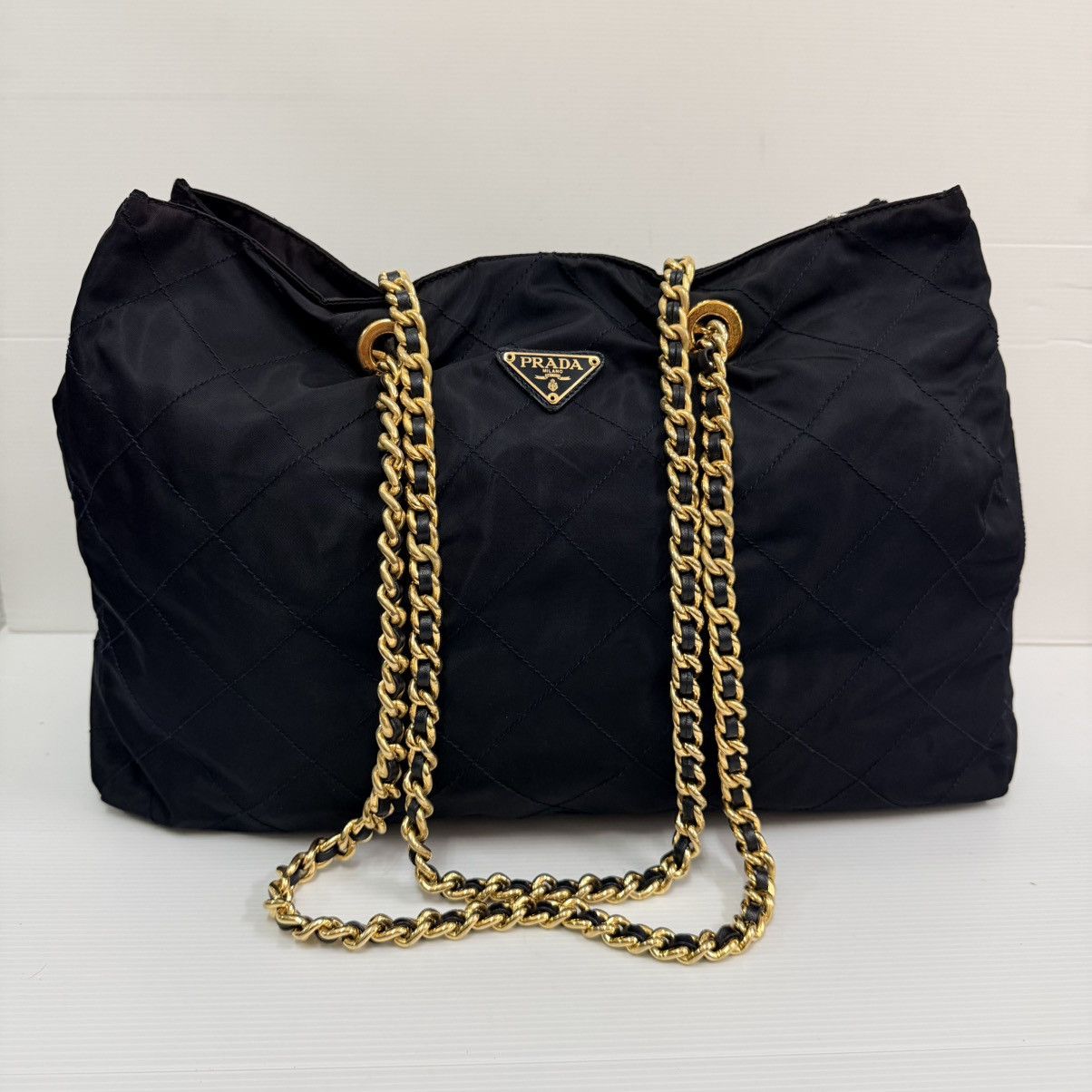 Prada Prada Nylon Large Shoulder Chain Bag Size ONE SIZE - 1 Thumbnail