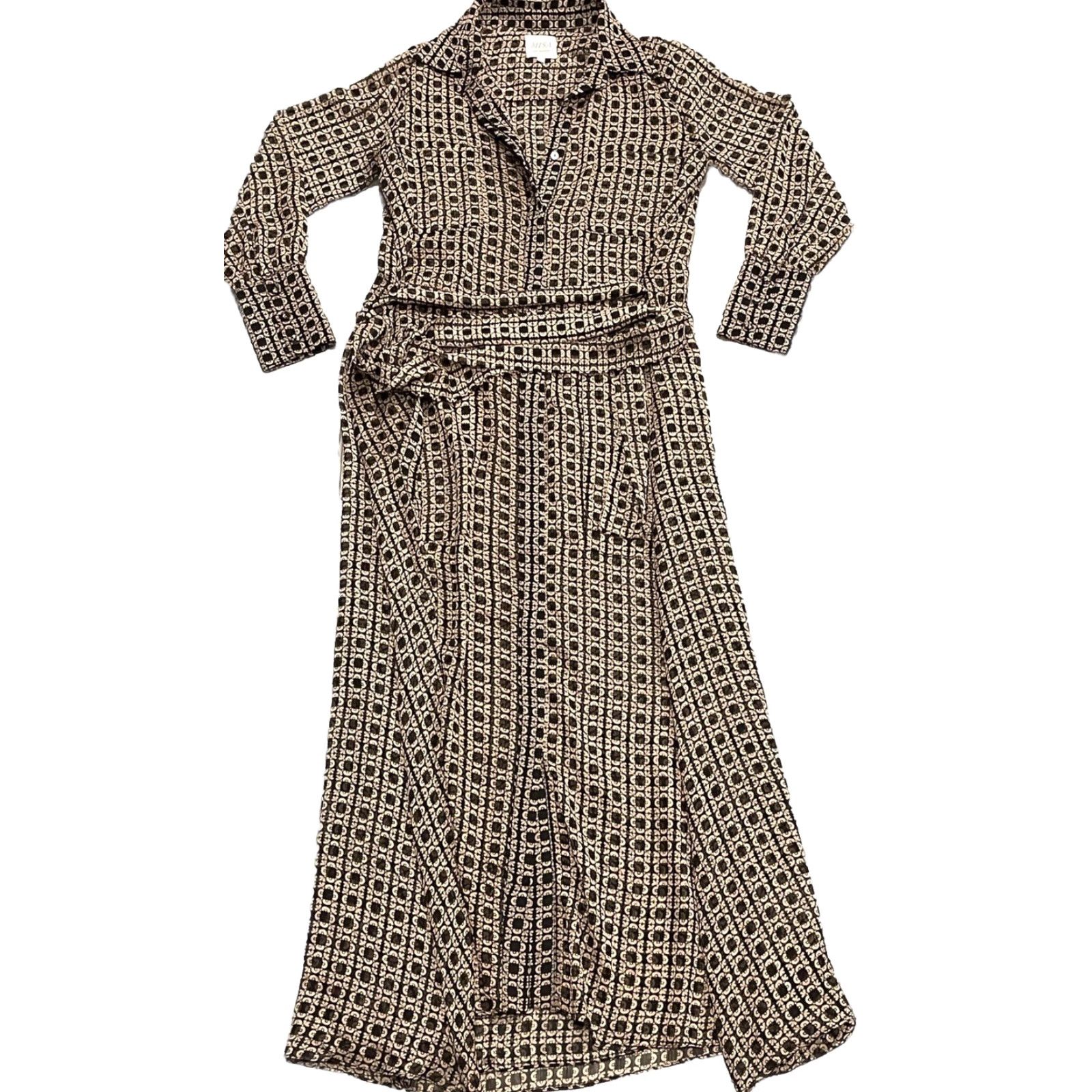 MISA Los Angeles MISA Ines Dress Maxi Lattice Tile Color Size XS Retail 65 EUC Size XS / US 0-2 / IT 36-38 - 3 Thumbnail