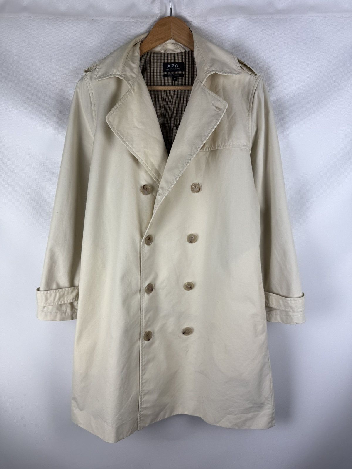 A.P.C. A.P.C. Ladies Double Breasted Trench Coat Jacket Size 34 Size XS / US 0-2 / IT 36-38 - 19 Thumbnail