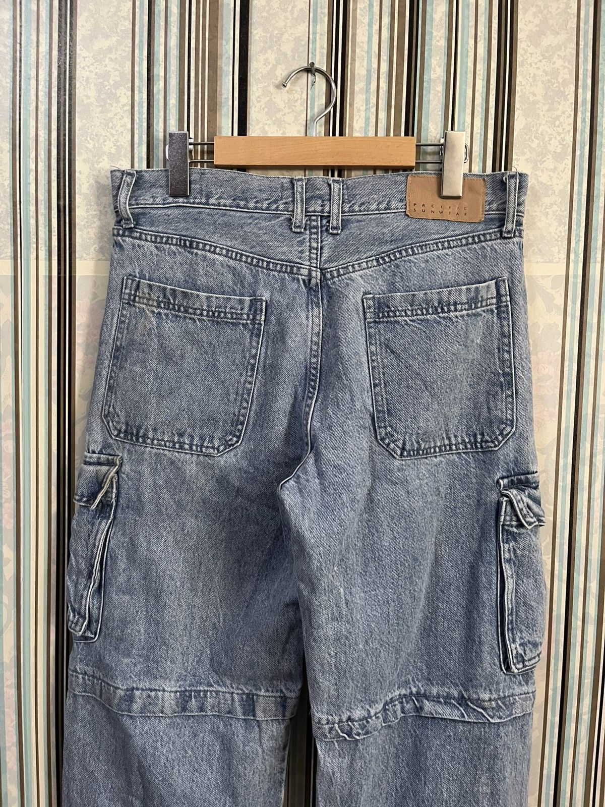 Pacsun 1990s Pacific Sunwear cargo baggy multi pocket #I Size US 30 / EU 46 - 4 Thumbnail