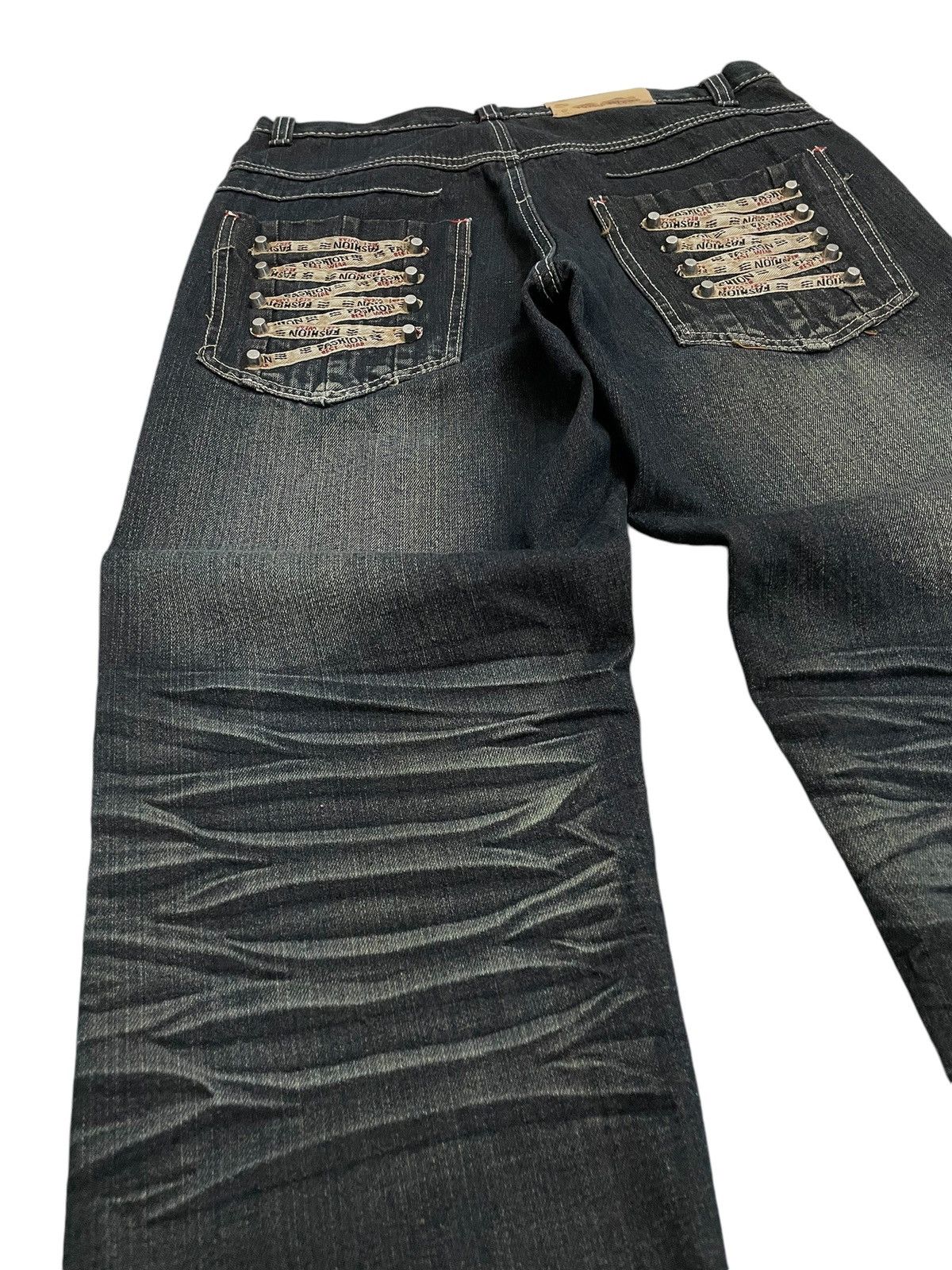 GOSTAR DE FUGA Fashion Wear Pocket Stud Whisker Muddy Pants Size US 31 - 16 Thumbnail