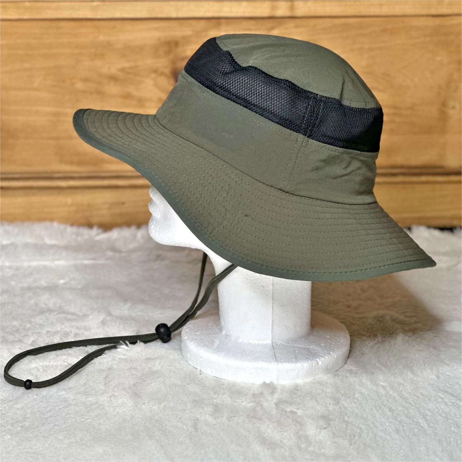Designer Pugs Mesh Inset Boonie Sun Fisherman Hat Green Adult OS Size ONE SIZE - 2 Thumbnail