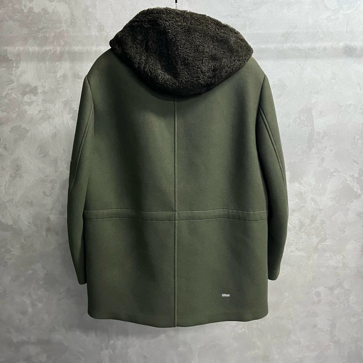 Fendi Fendi Green Solid Applique Wool Lapel Mink Hood Jacket Size US M / EU 48-50 / 2 - 3 Thumbnail