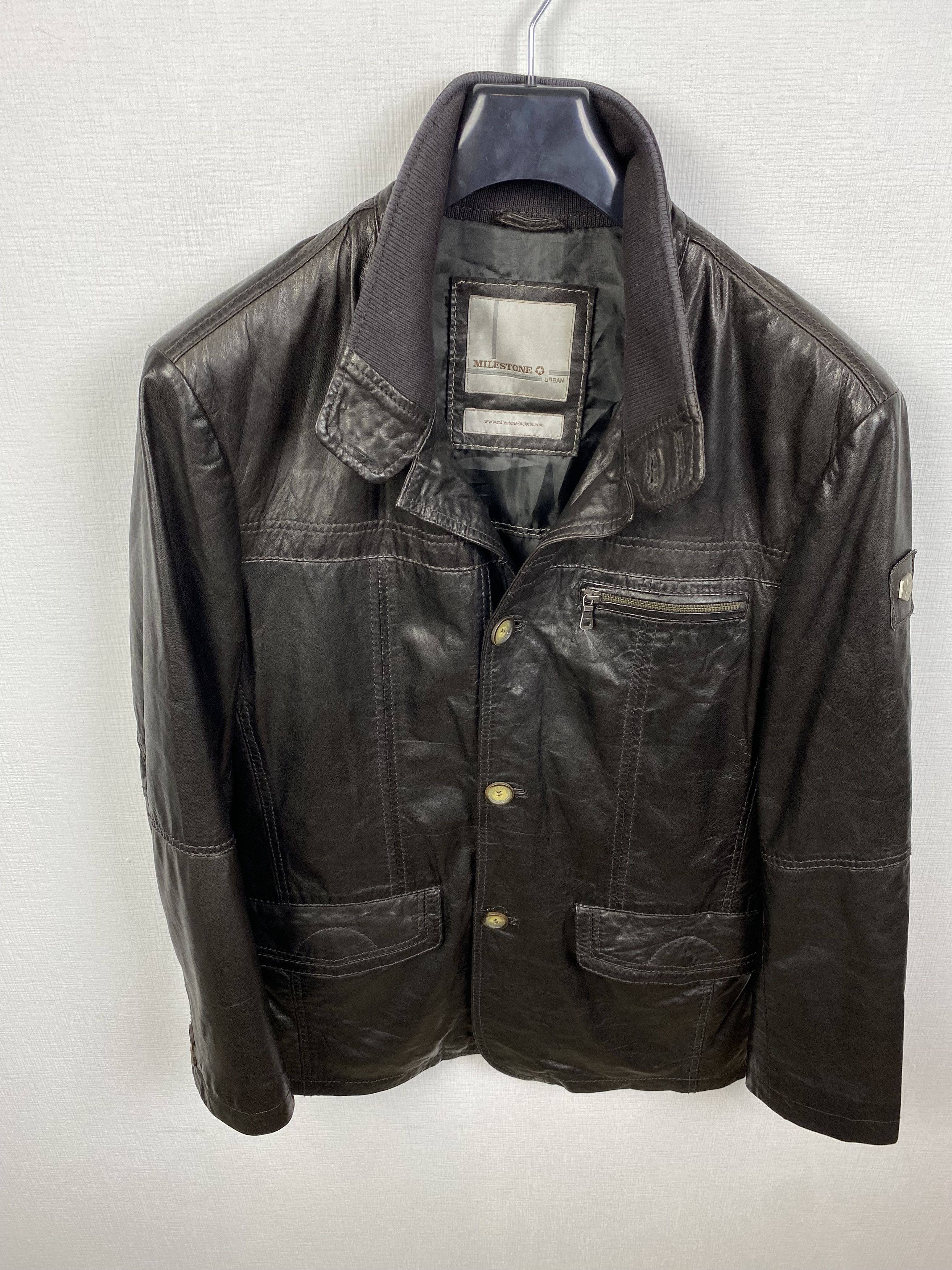Milestone Milestone Genuine Leather Jacket Men size S Size US S / EU 44-46 / 1 - 8 Thumbnail