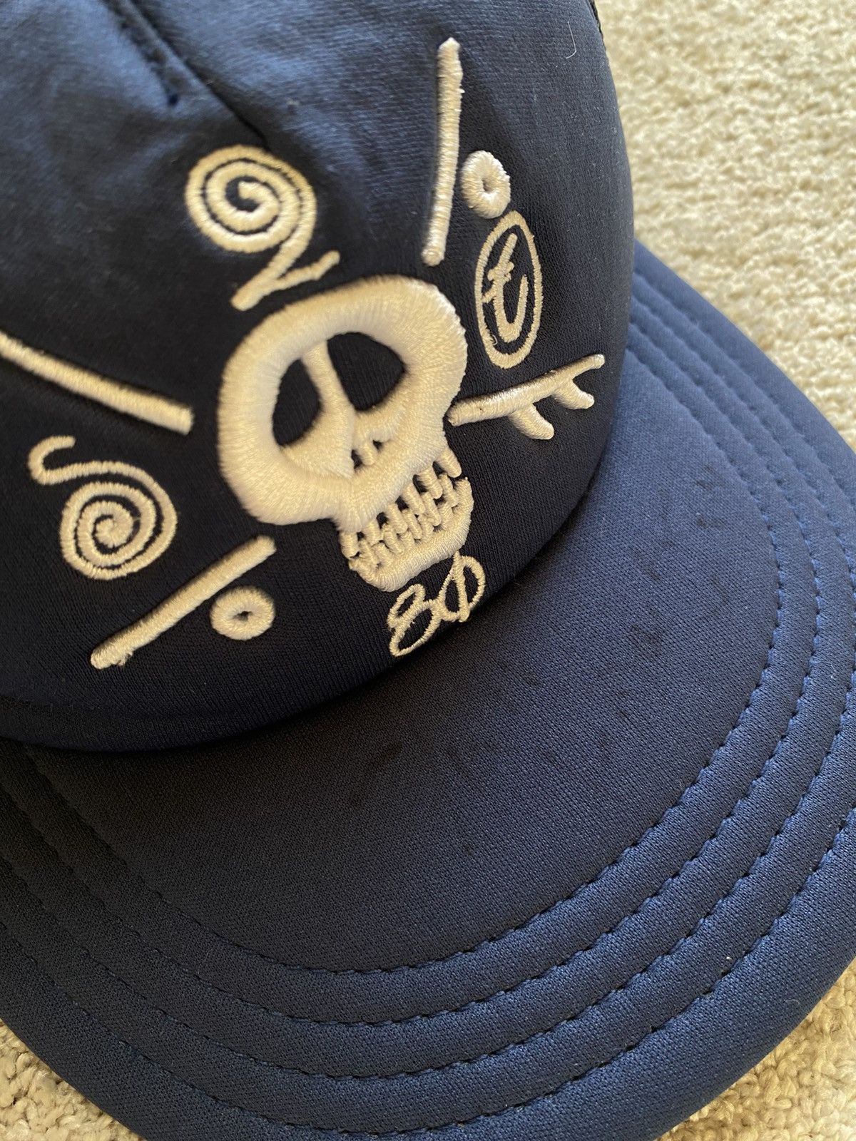 Stussy × Vintage STUSSY MESH CAP FREE CANVY Navy FOR MEN Used Size ONE SIZE - 7 Thumbnail