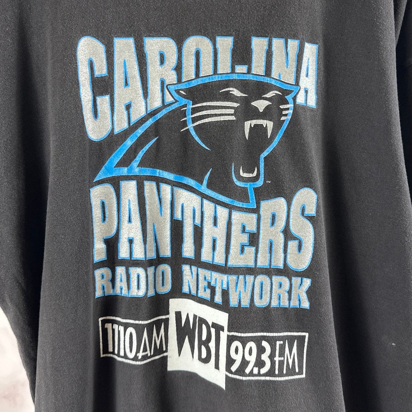 NFL Vintage 90s Carolina Panthers Radio Network Tee Size US XL / EU 56 / 4 - 2 Thumbnail