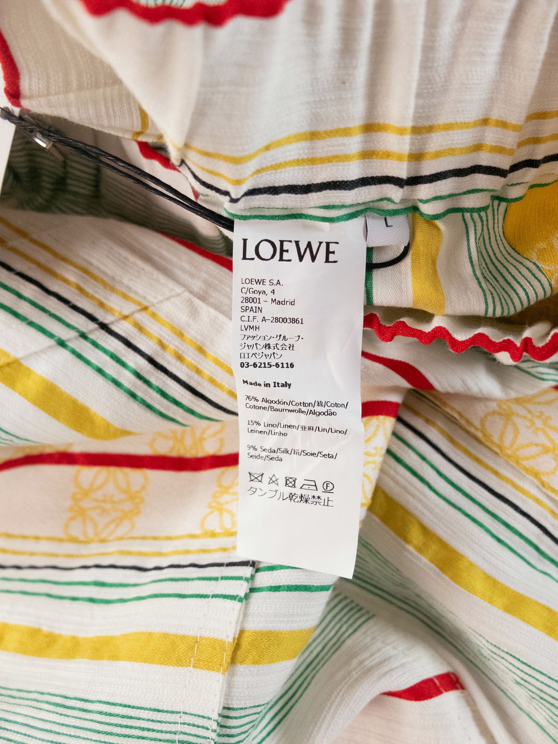 Loewe LOEWE x PAULA'S IBIZA stripe workwear cotton linen shorts Size 30" / US 8 / IT 44 - 10 Thumbnail