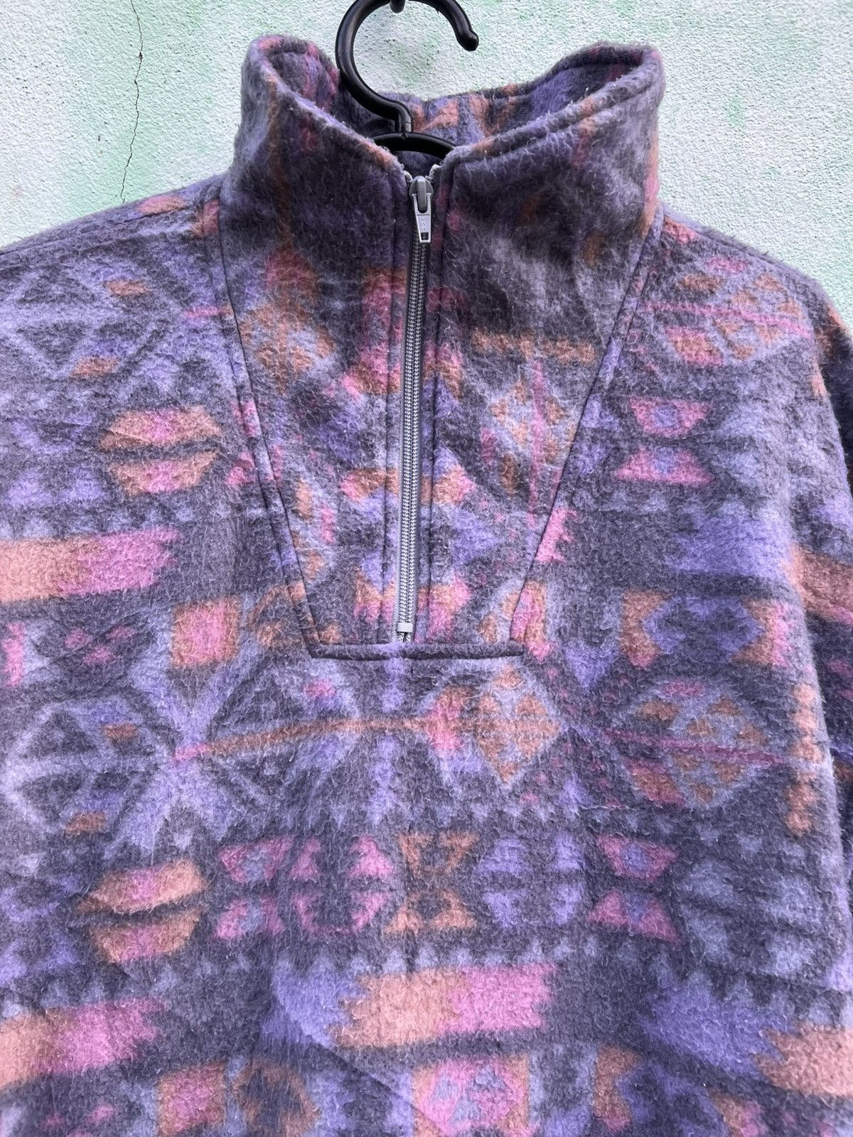 Vanson Leathers Vtg VANSON Sportswear Whistler Fleece Aztec Pattern Pullover Size US XL / EU 56 / 4 - 3 Thumbnail