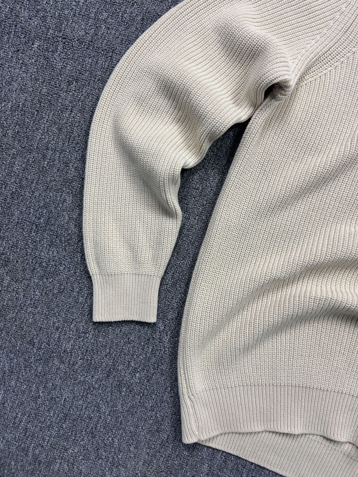 Zara Zara Cotton Half Zip Beige Sweater Size XL Size US XL / EU 56 / 4 - 3 Thumbnail