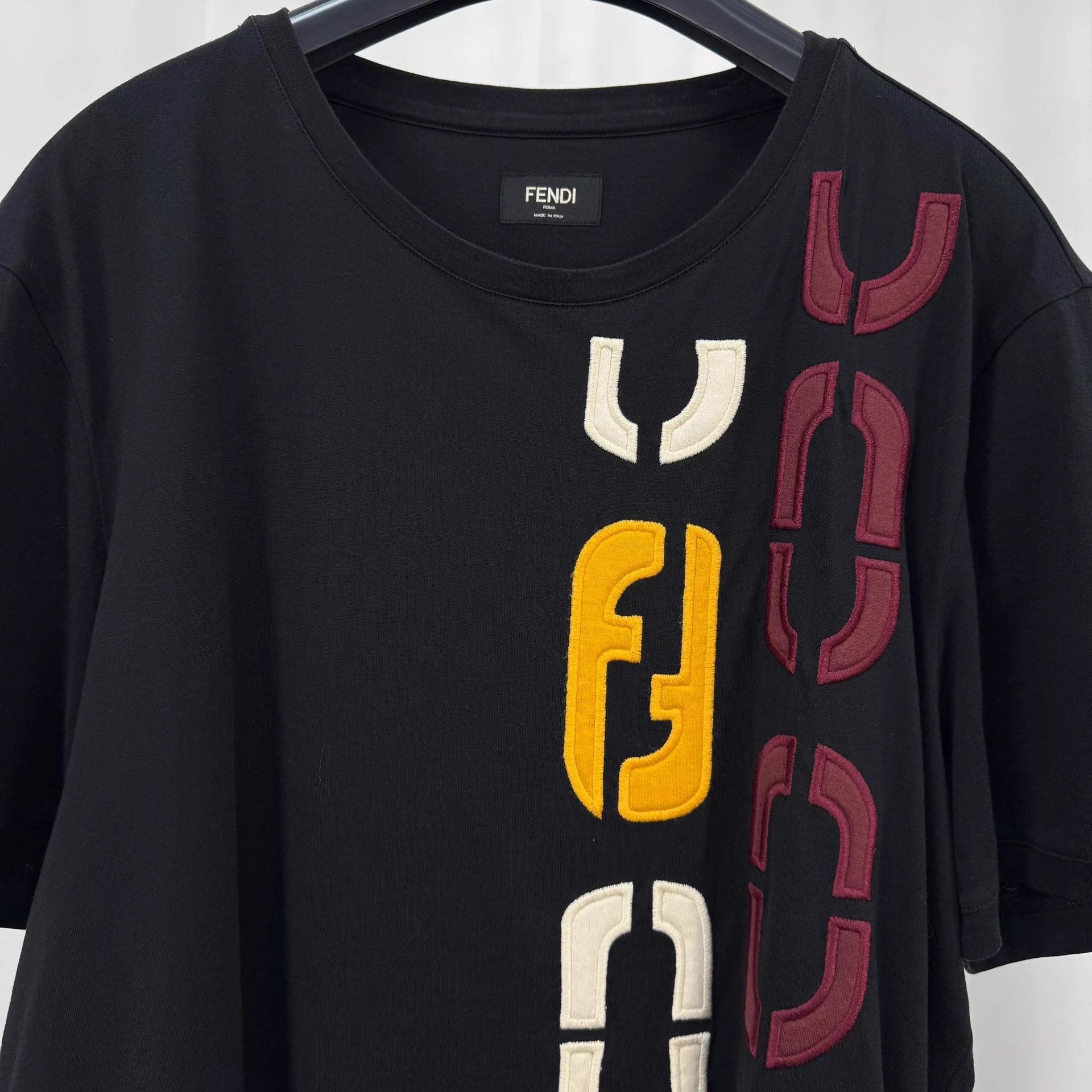Fendi Fendi Embroidered FF Logo Short Sleeve Tee XL Mint Size XL / US 12-14 / IT 48-50 - 3 Thumbnail