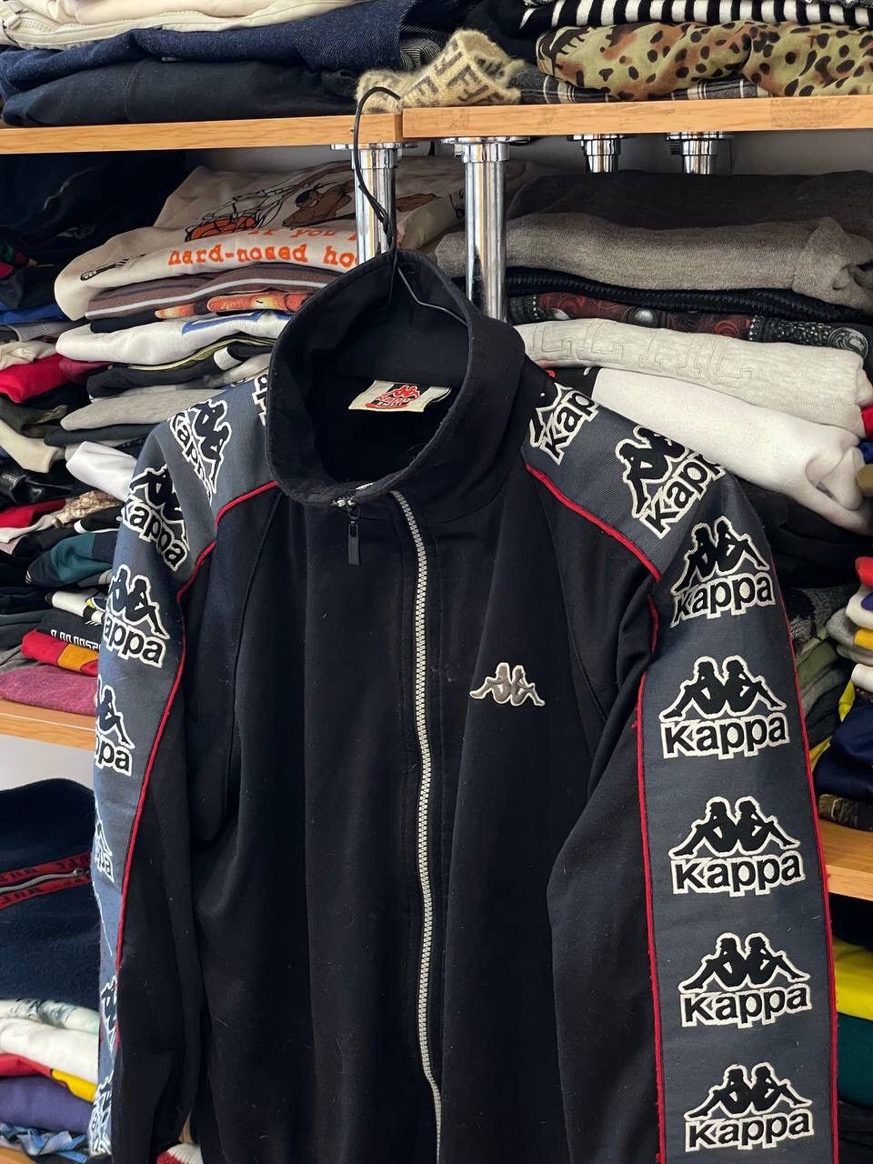 Kappa Kappa Black/Red 80s Vintage Tracksuit Jacket - Medium/S Size US S / EU 44-46 / 1 - 8 Thumbnail
