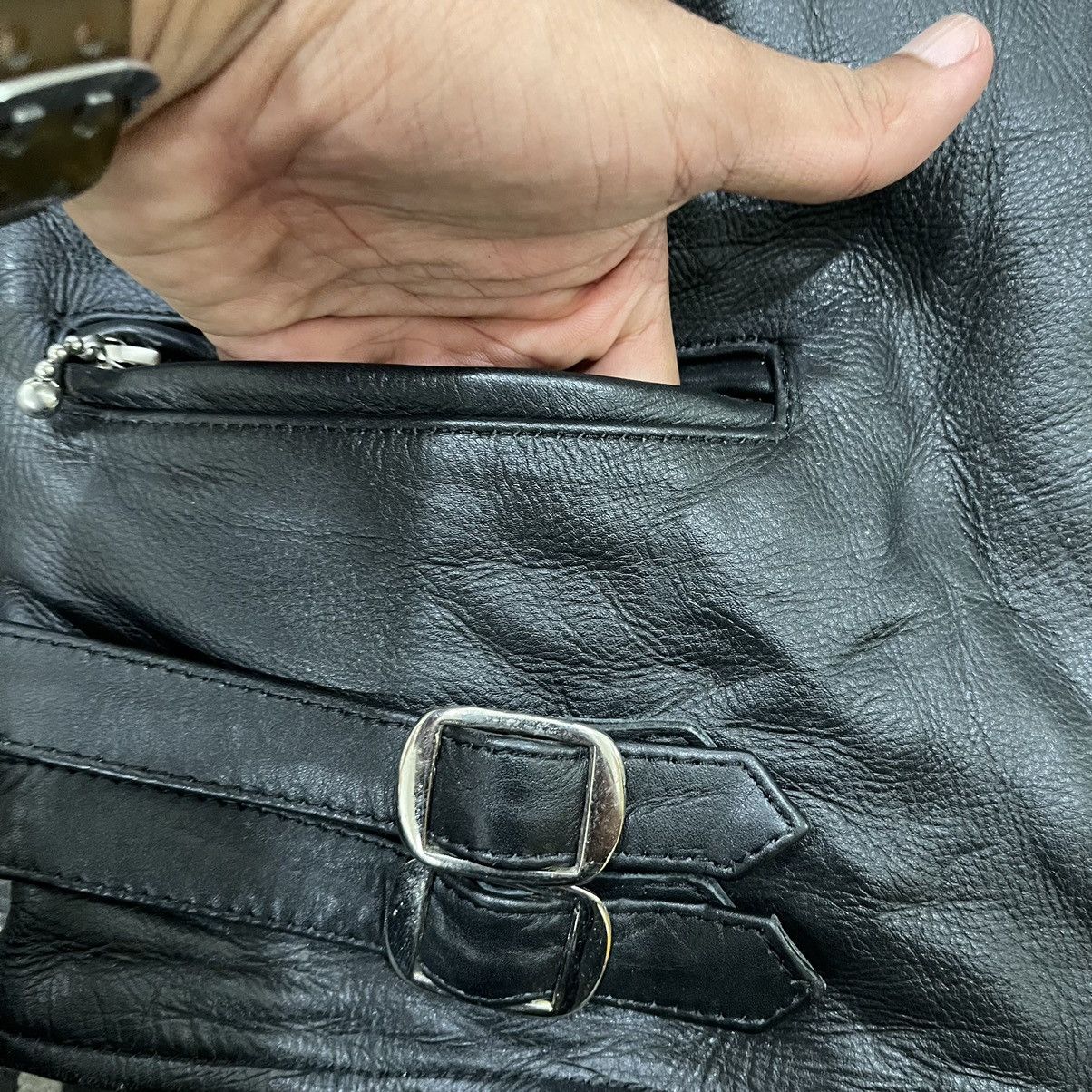 Genuine Leather × Vintage Horn Work Genuine Leather Punk Motorcycle Bikers Jacket Size M / US 6-8 / IT 42-44 - 20 Thumbnail
