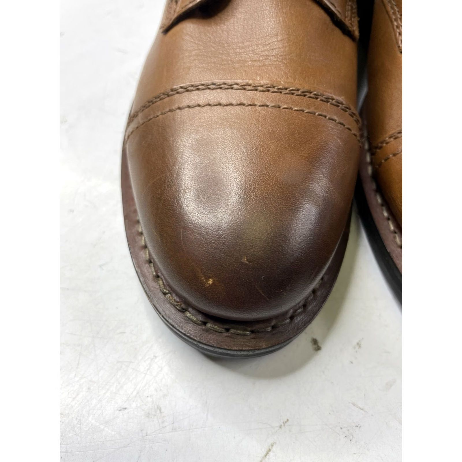 Thursday Boot Company VINTAGE Thursday Boot Company Captain Brown Cap Toe Leather Boots Mens Size 12.5 US Brown Leather Cap Toe Combat Boots Mens Size ONE SIZE - 5 Thumbnail