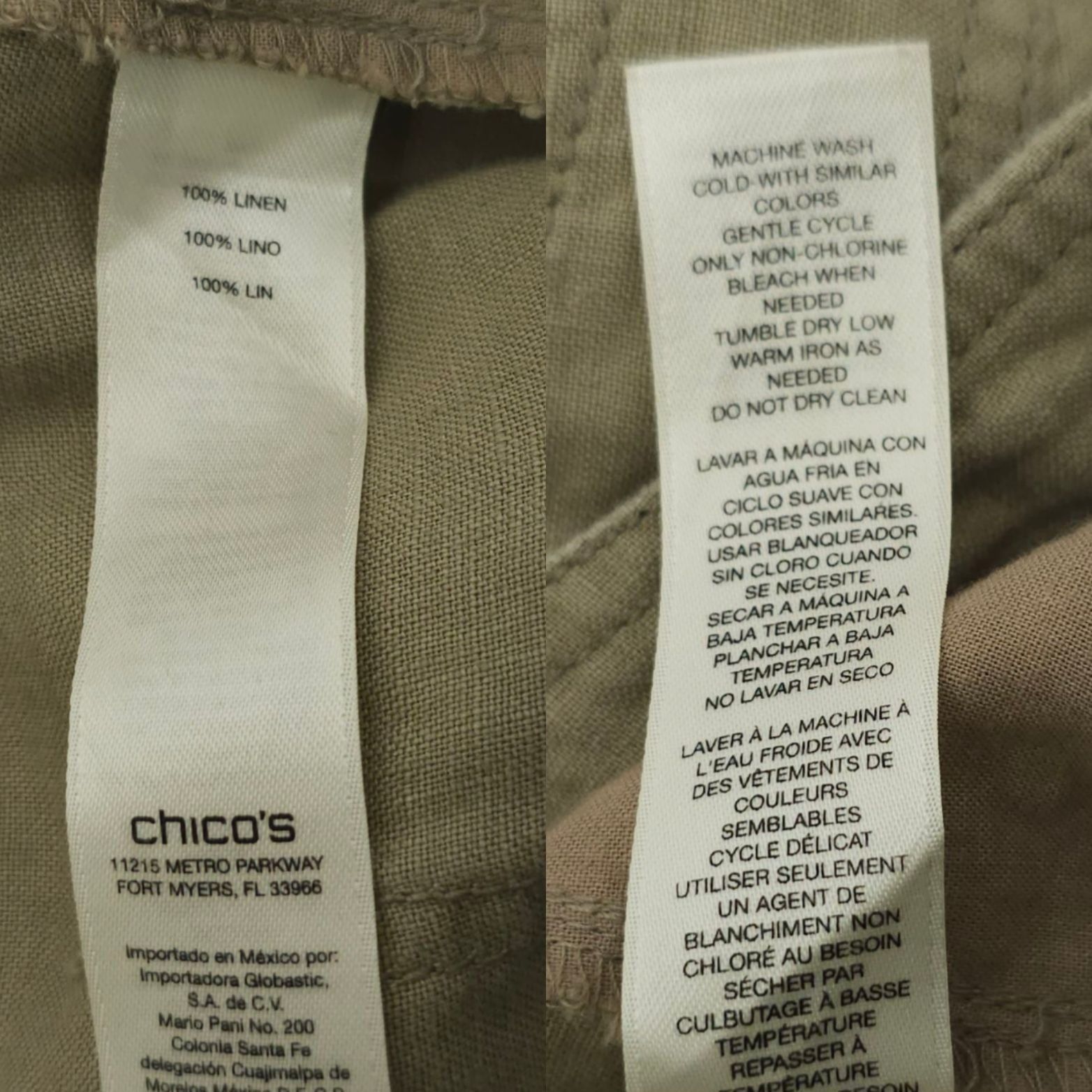 Chicos Chicos Linen Pants Women Size 1 US M/8 MId Rise Wide Leg Sla Size 30" / US 8 / IT 44 - 8 Thumbnail