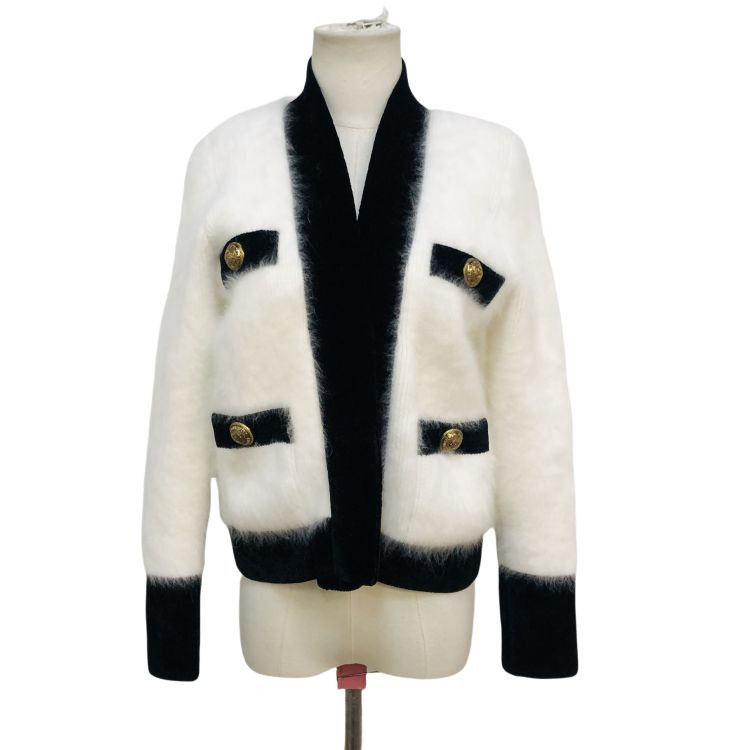 Balmain Balmain Angora Trimmed Sweater Size 34 Size XXS / US 00 / IT 34 - 1 Thumbnail