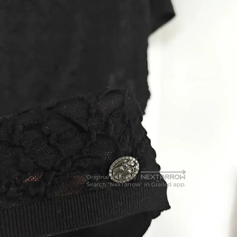 Chanel Chanel Black Wool Short Sleeve T-Shirt . Size M / US 6-8 / IT 42-44 - 4 Thumbnail