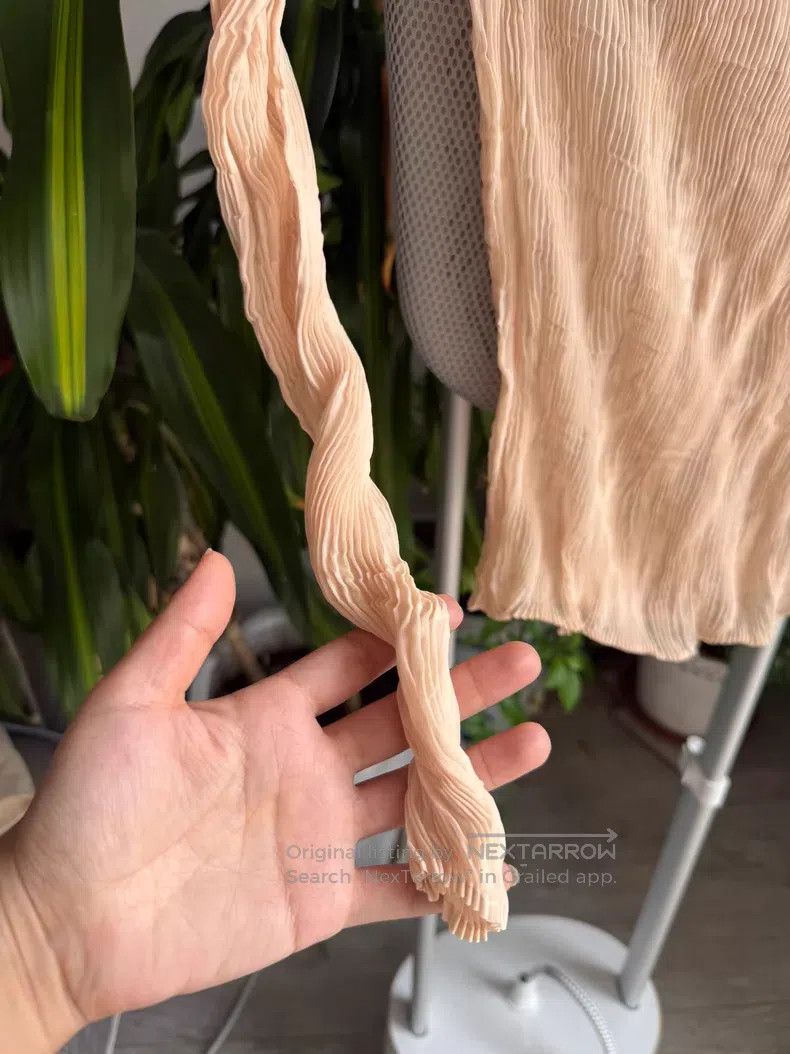 Issey Miyake Issey Miyake Sheer Wicker Long Sleeve Beige Size M / US 6-8 / IT 42-44 - 2 Thumbnail