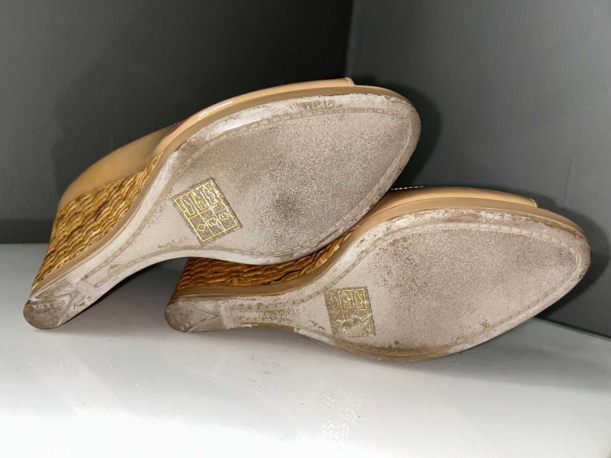 Prada Prada Espadrilles Nude Patent Leather Peep-Toe Wedges s 36.5 Size US 6.5 / IT 36.5 - 11 Thumbnail