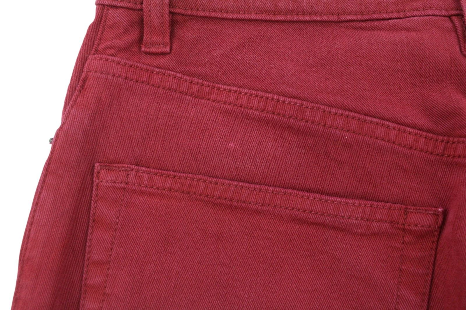 R13 JANE 27 Vivid Red Stretch Slim Straight Fit Pants 85772 Size 27" / US 4 / IT 40 - 12 Thumbnail