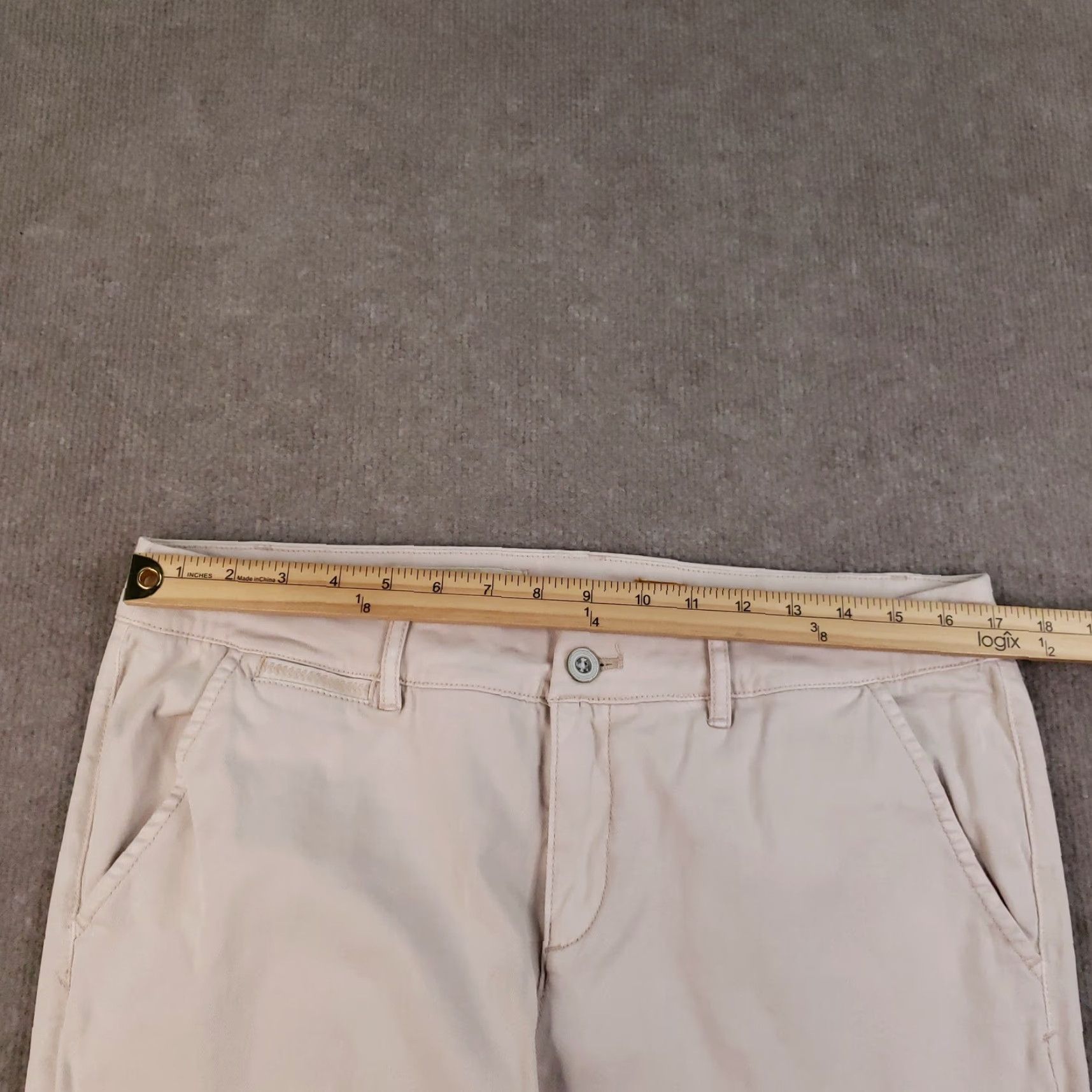 Vintage Pilcro And The Letterpress Pants Mens 31 Beige Slim Fit Hyphen Chino Classic Size 24" / US 00 / IT 34 - 6 Thumbnail